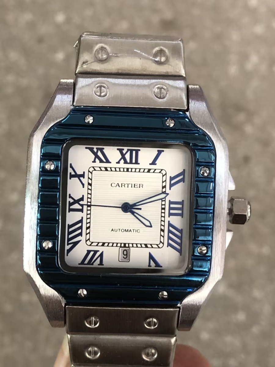 Men's 3 - pin Quartz Square All - steel Watch - AmiraMart