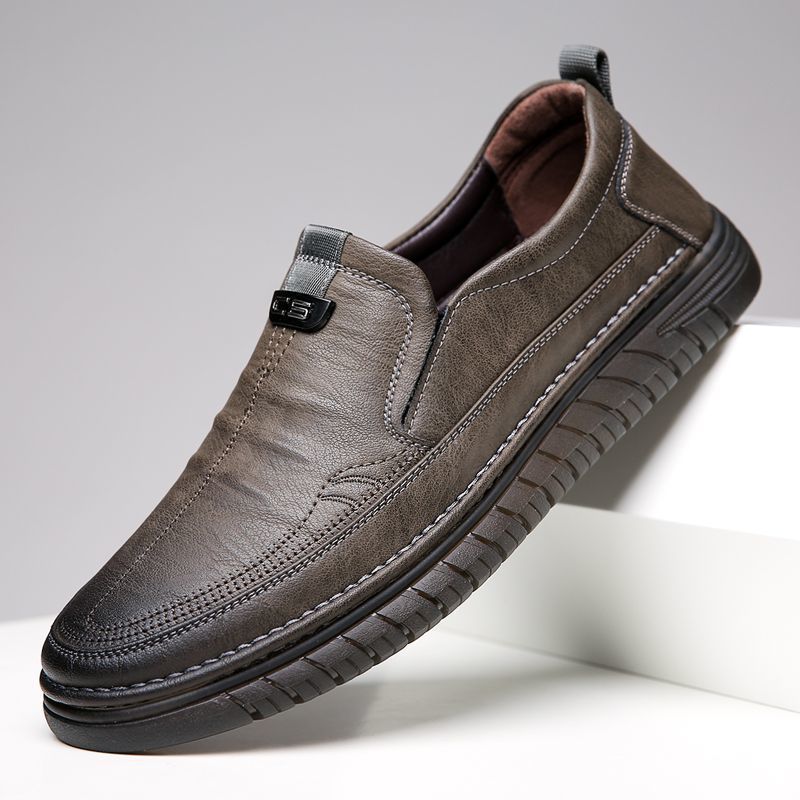 Men’s Breathable Leather Shoes - AmiraMart