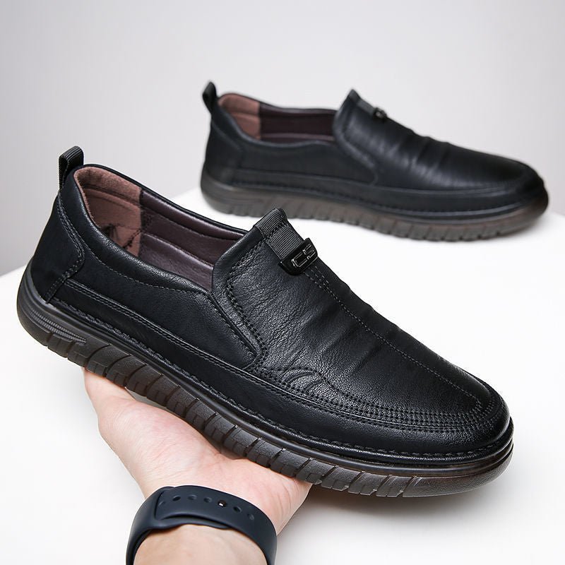 Men’s Breathable Leather Shoes - AmiraMart