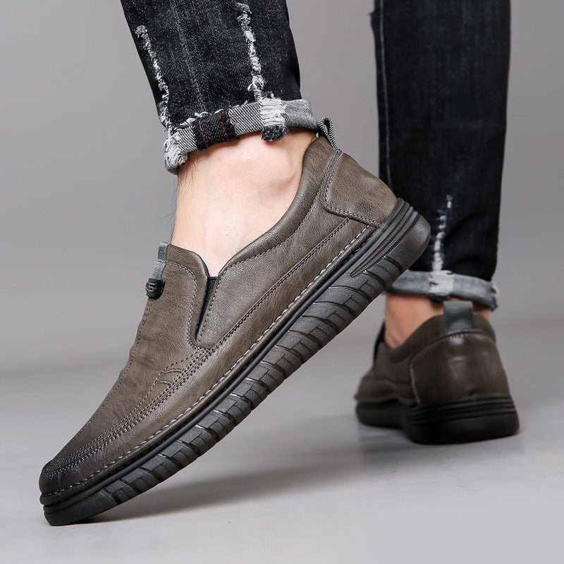 Men’s Breathable Leather Shoes - AmiraMart