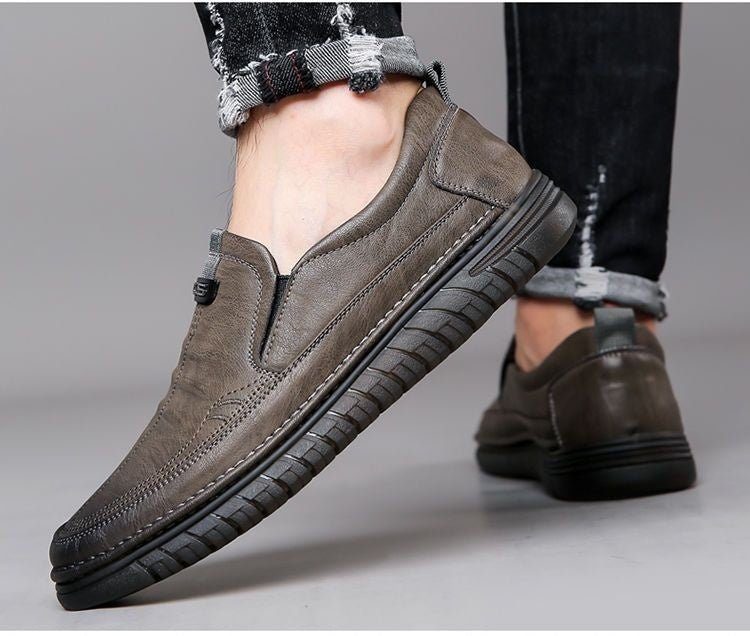 Men’s Breathable Leather Shoes - AmiraMart