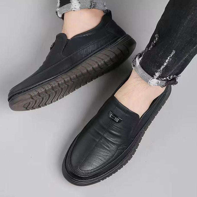Men’s Breathable Leather Shoes - AmiraMart