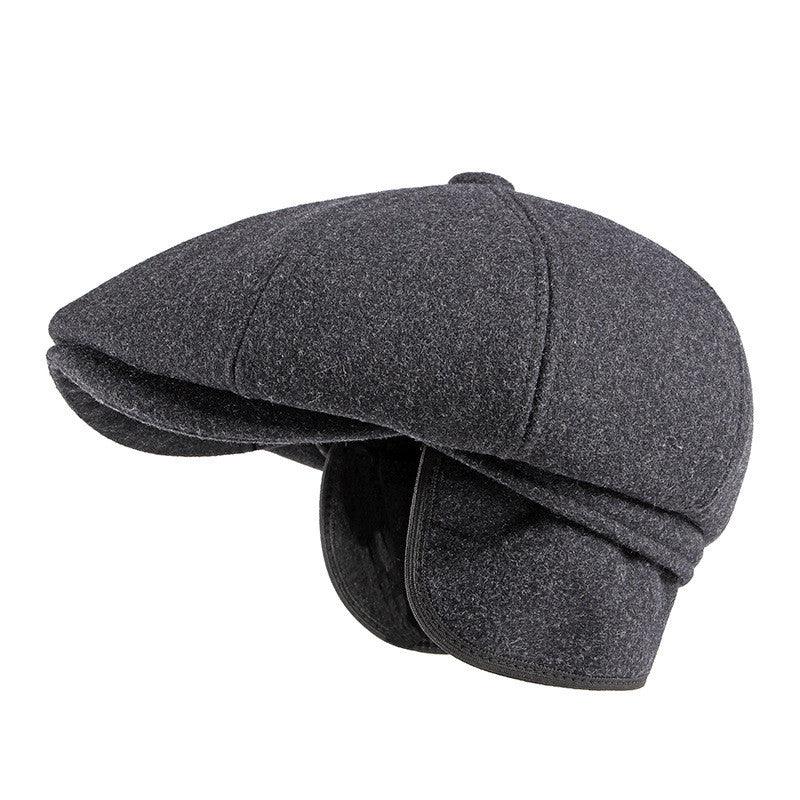 Men's Cap With Warm Ear Protection Beret - AmiraMart