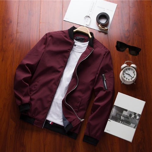Men's Casual Baseball Jacket, Lightweight Fashion - AmiraMart