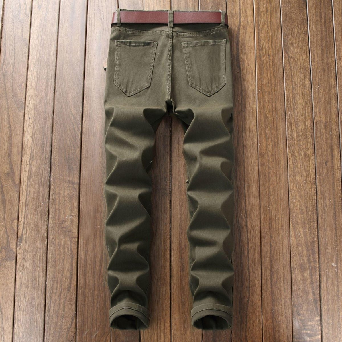 Men's Casual Pants Large Ripped Slim Fit - AmiraMart