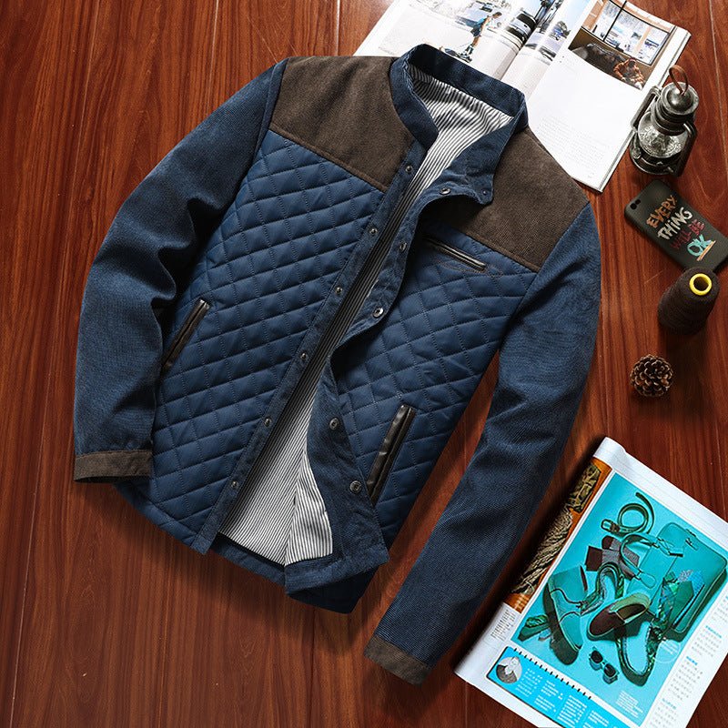 Men’s Casual Solid Jacket - AmiraMart
