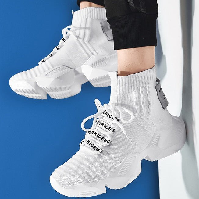 Men's Chunky Dad Shoes - Trendy Large Size Casual Sneakers - AmiraMart