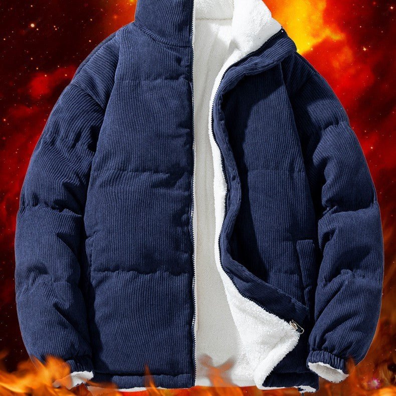 Men's Corduroy Double - Sided Cotton - Padded Jacket - AmiraMart