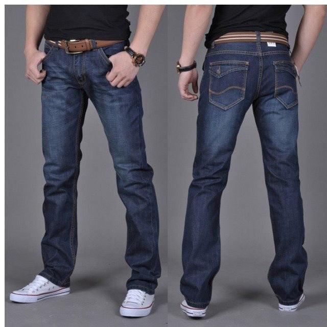 Men's Denim Straight - Leg Pants - AmiraMart