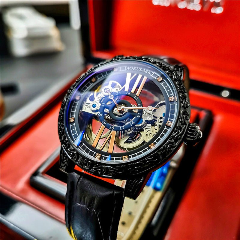 Men's High - End Hollow Tourbillon Watch - AmiraMart