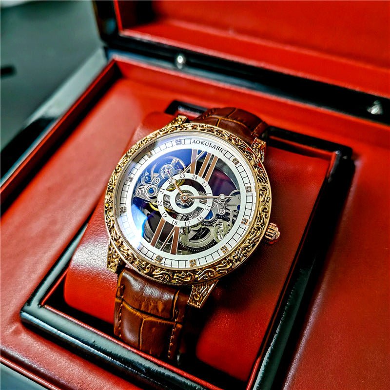 Men's High - End Hollow Tourbillon Watch - AmiraMart