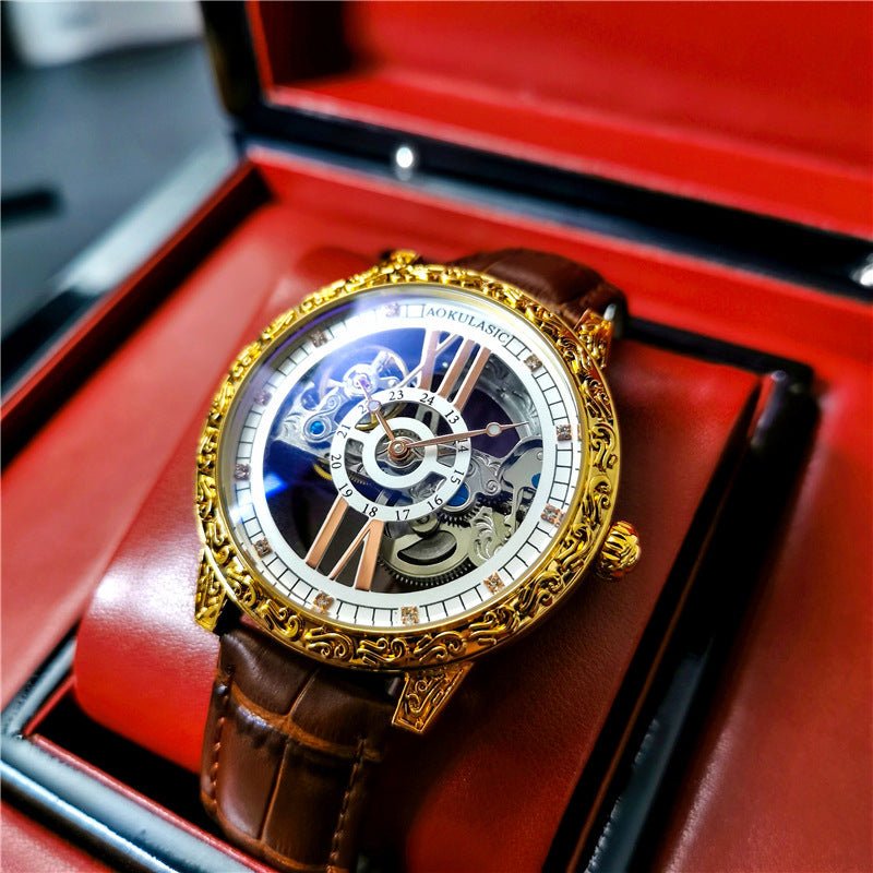 Men's High - End Hollow Tourbillon Watch - AmiraMart