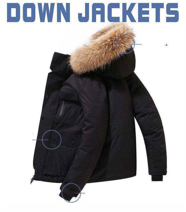 Men's Hooded Down Jacket - AmiraMart