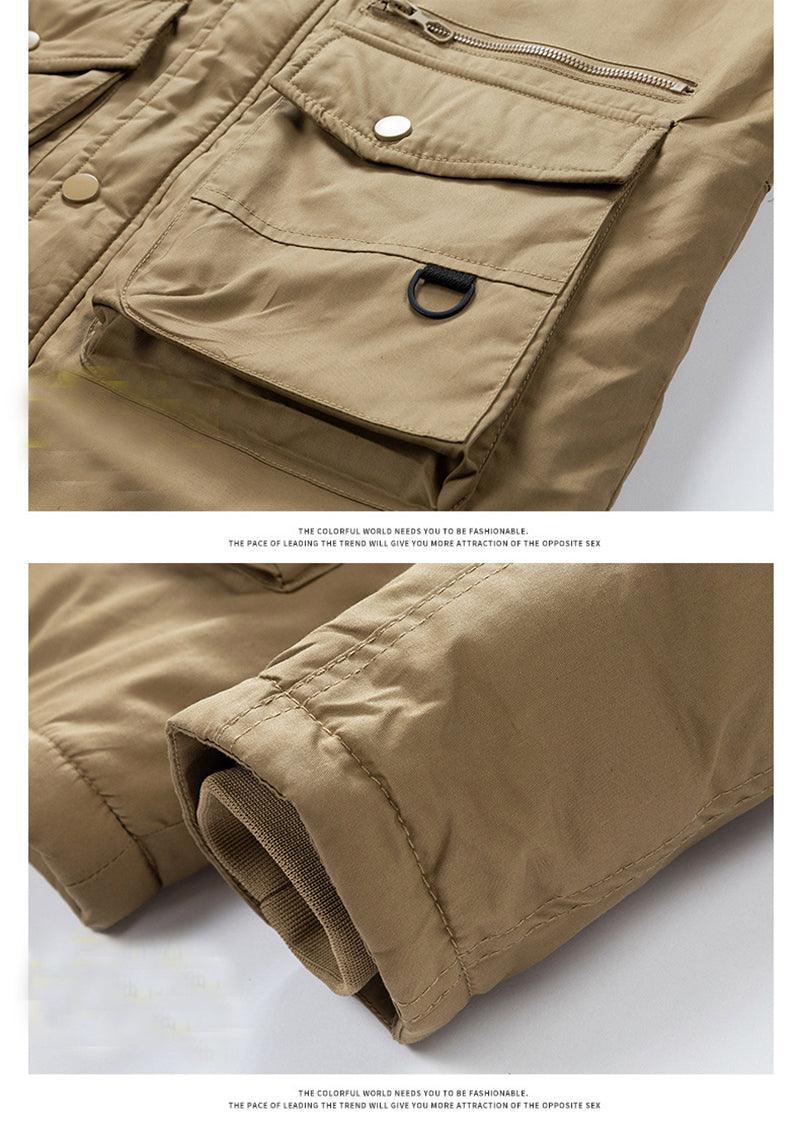 Men's Hooded Warm Big Collar Coat - AmiraMart
