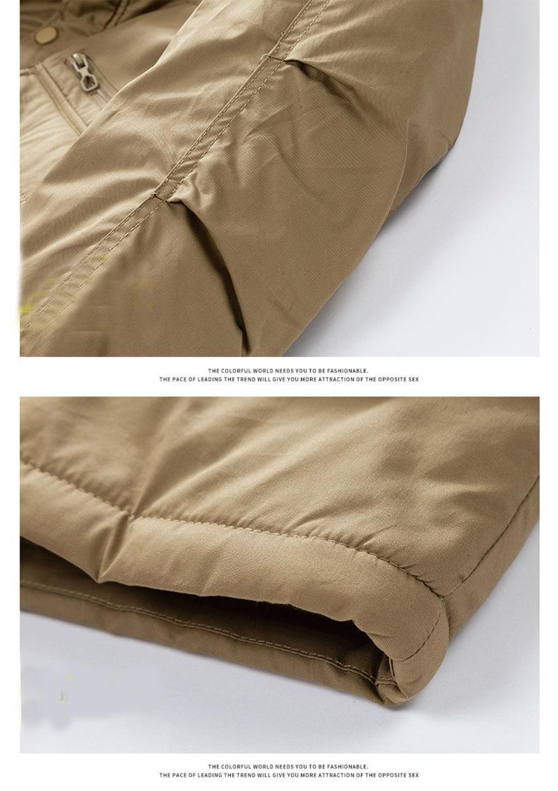 Men's Hooded Warm Big Collar Coat - AmiraMart