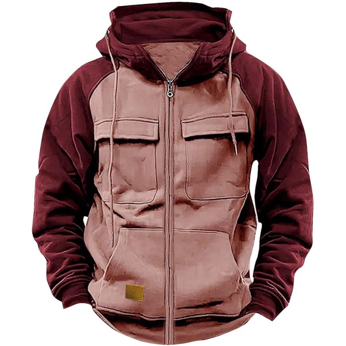 Men's Hoodie Youth Sports Multi - pocket Workwear - AmiraMart