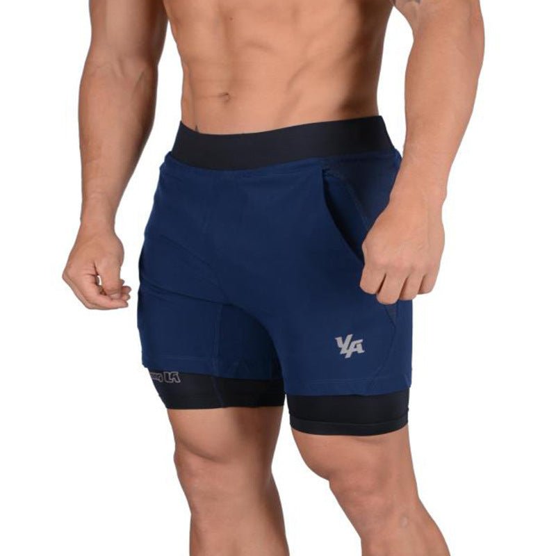 Men's Jogging Running Sports 2 - in - 1 Shorts - AmiraMart
