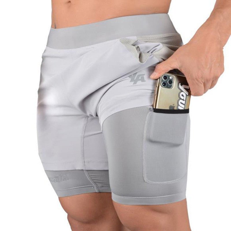 Men's Jogging Running Sports 2 - in - 1 Shorts - AmiraMart