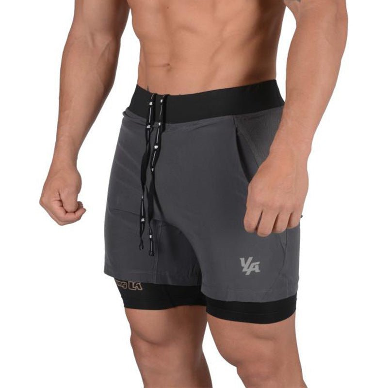 Men's Jogging Running Sports 2 - in - 1 Shorts - AmiraMart