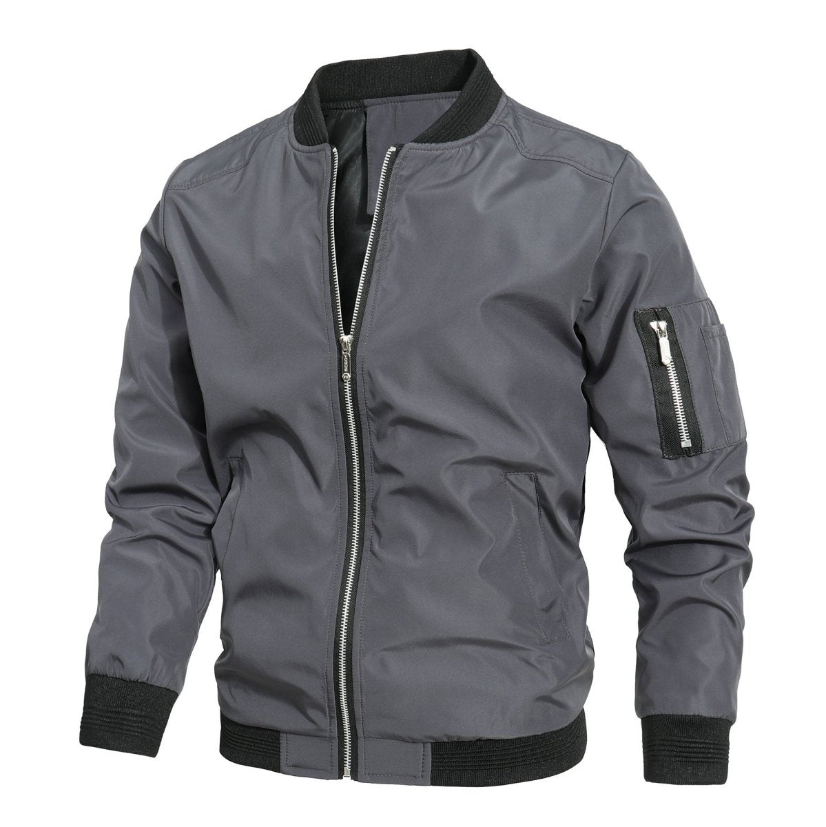Men’s Loose Fit Baseball Jacket - AmiraMart