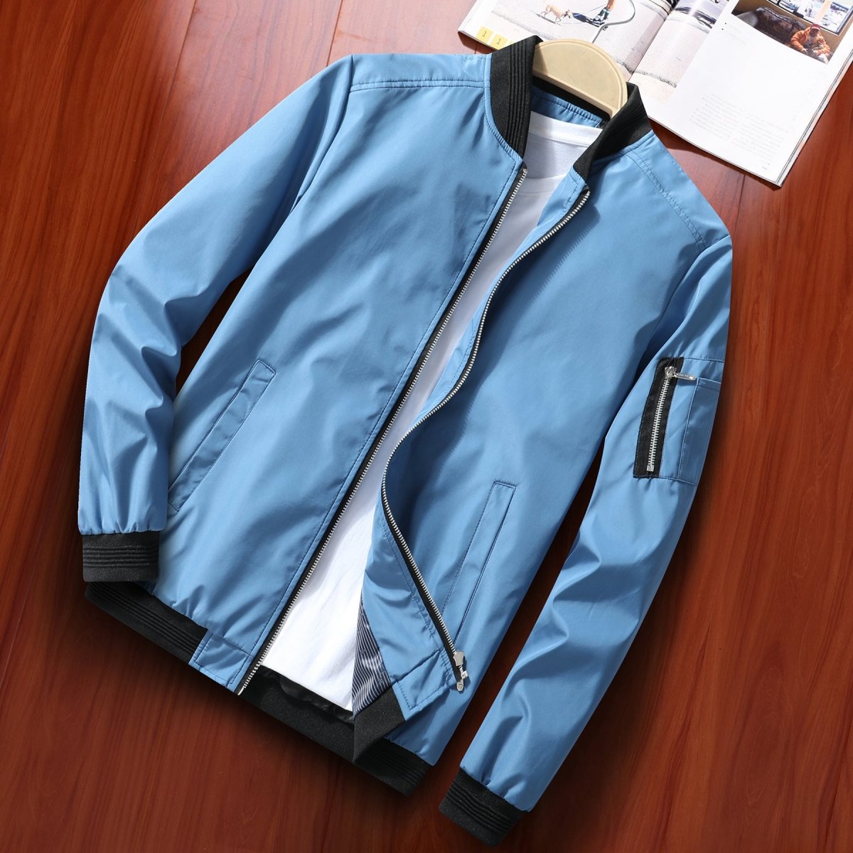 Men’s Loose Fit Baseball Jacket - AmiraMart