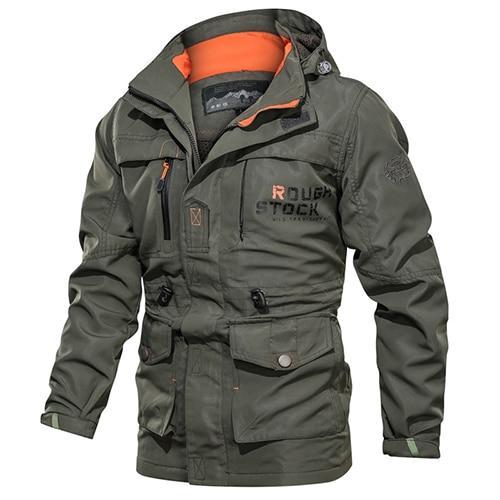 Men's Medium To Long Casual Outdoor Hooded Plus Size Jacket - AmiraMart