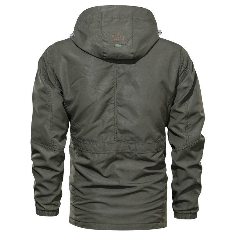 Men's Medium To Long Casual Outdoor Hooded Plus Size Jacket - AmiraMart