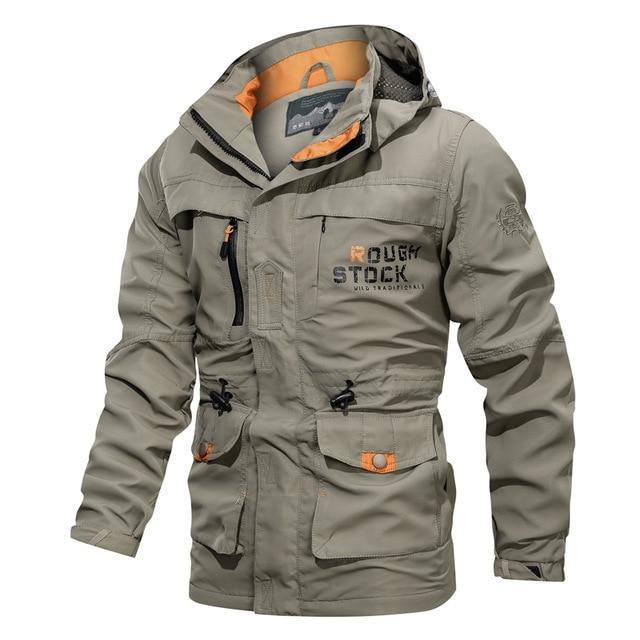 Men's Medium To Long Casual Outdoor Hooded Plus Size Jacket - AmiraMart