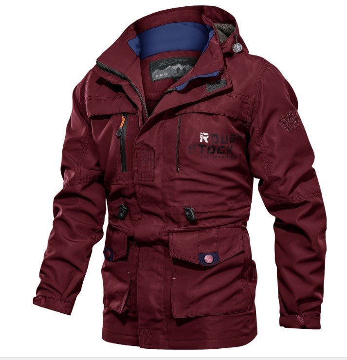 Men's Medium To Long Casual Outdoor Hooded Plus Size Jacket - AmiraMart