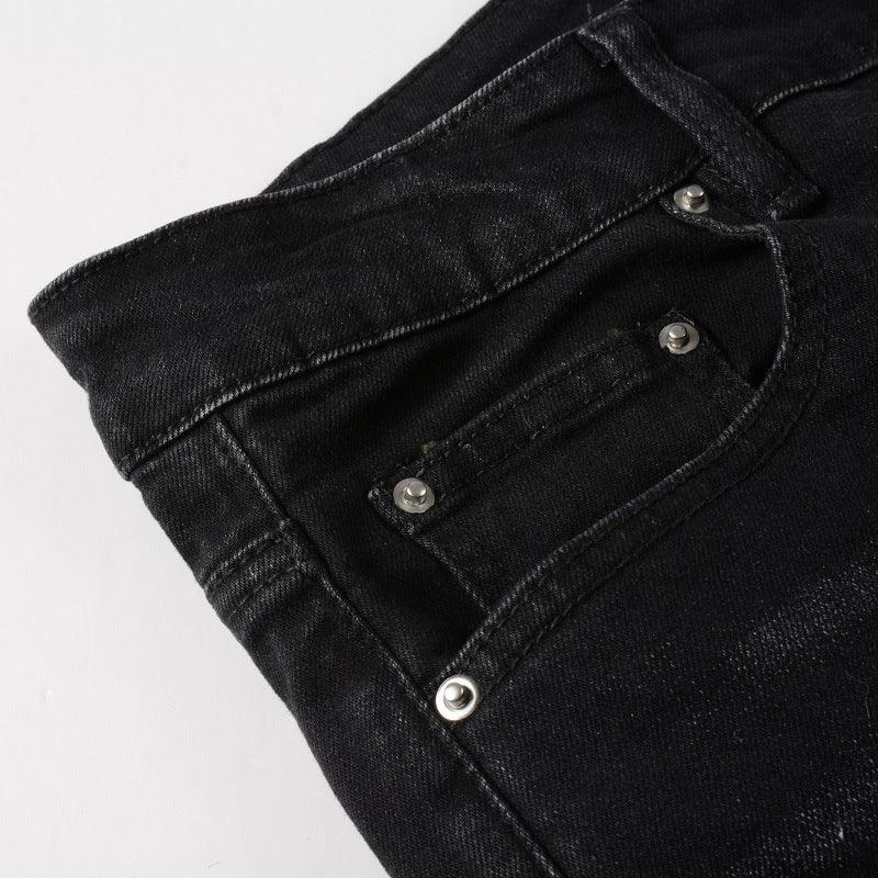Men's Paisley Patch Street Jeans - AmiraMart