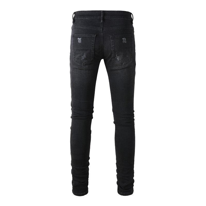 Men's Paisley Patch Street Jeans - AmiraMart
