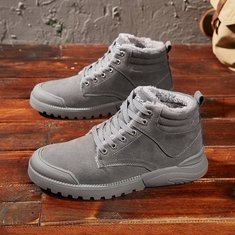 Men's Plus Size Cold - Proof Cotton - Padded Winter Shoes - AmiraMart
