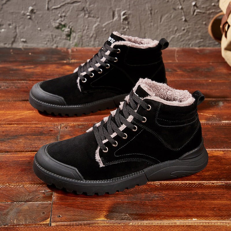 Men's Plus Size Cold - Proof Cotton - Padded Winter Shoes - AmiraMart