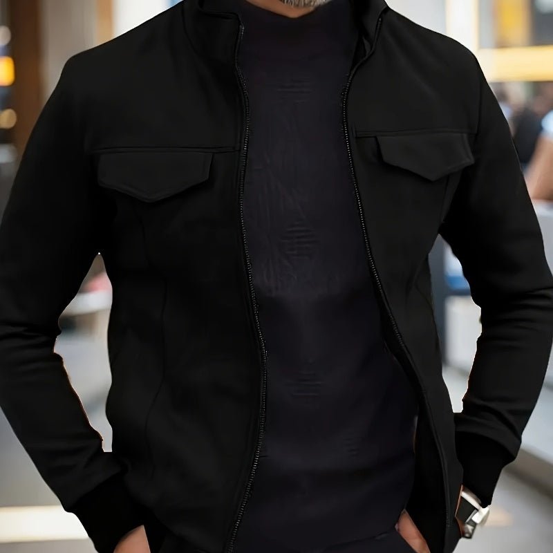Men's Polo Collar Jacket - AmiraMart