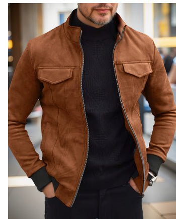 Men's Polo Collar Jacket - AmiraMart