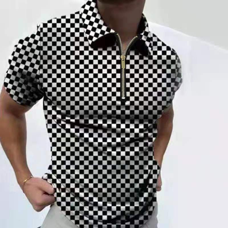 Men Solid Polo Short - Sleeved Shirts - AmiraMart