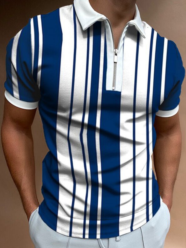 Men Solid Polo Short - Sleeved Shirts - AmiraMart