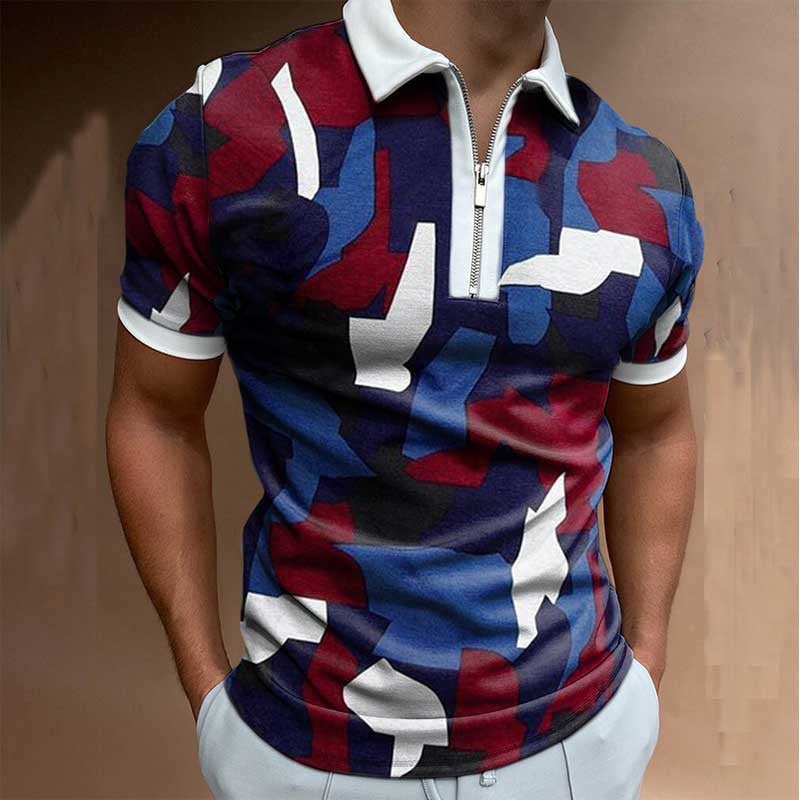 Men Solid Polo Short - Sleeved Shirts - AmiraMart