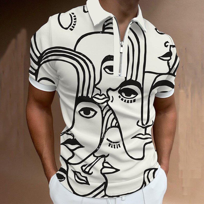 Men Solid Polo Short - Sleeved Shirts - AmiraMart