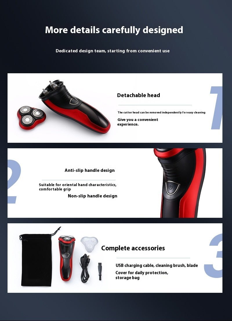 Men's Rechargeable Shaver - AmiraMart