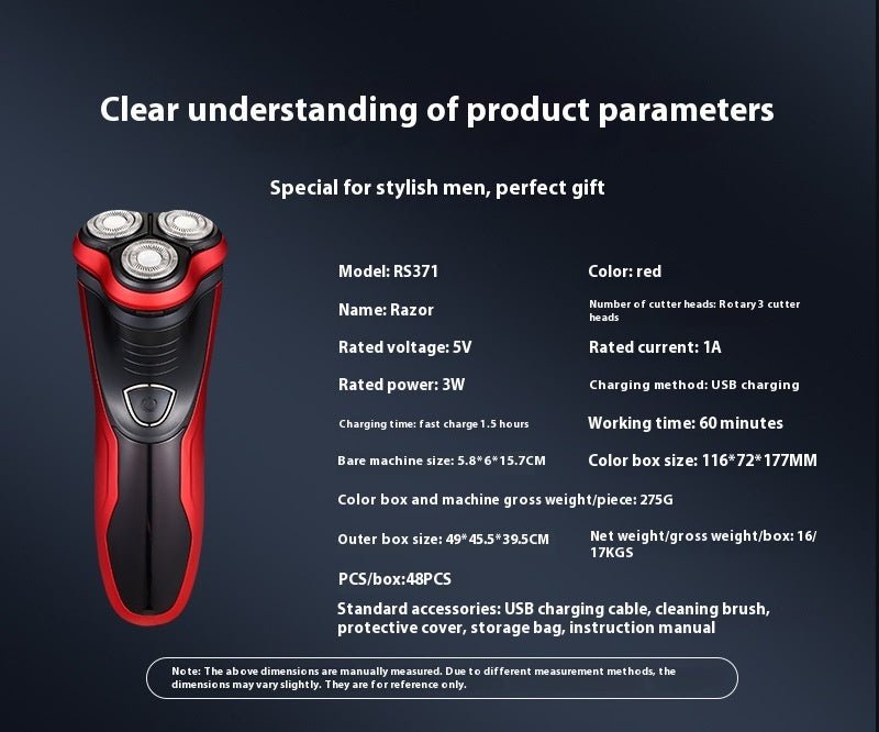 Men's Rechargeable Shaver - AmiraMart