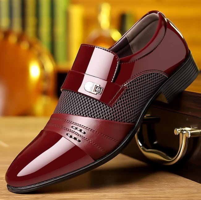 Men's shoes leather shoes men's casual shoes - AmiraMart
