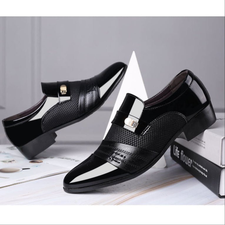 Men's shoes leather shoes men's casual shoes - AmiraMart