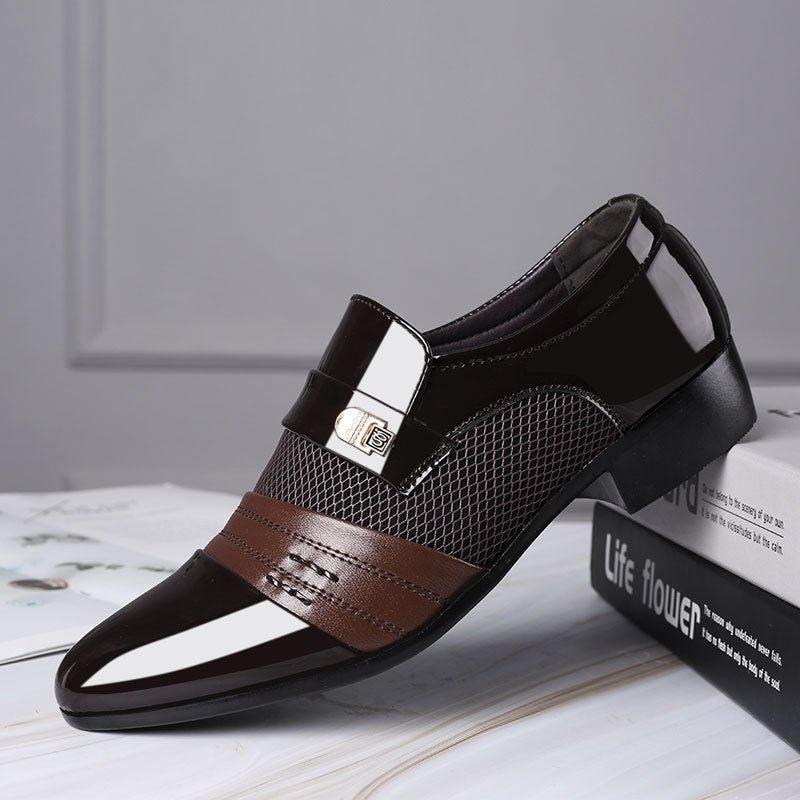 Men's shoes leather shoes men's casual shoes - AmiraMart