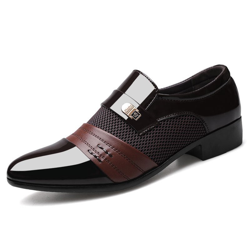 Men's shoes leather shoes men's casual shoes - AmiraMart
