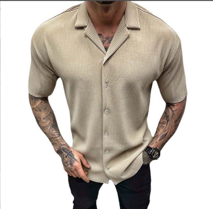 Men’s Short Sleeve Cardigan - AmiraMart