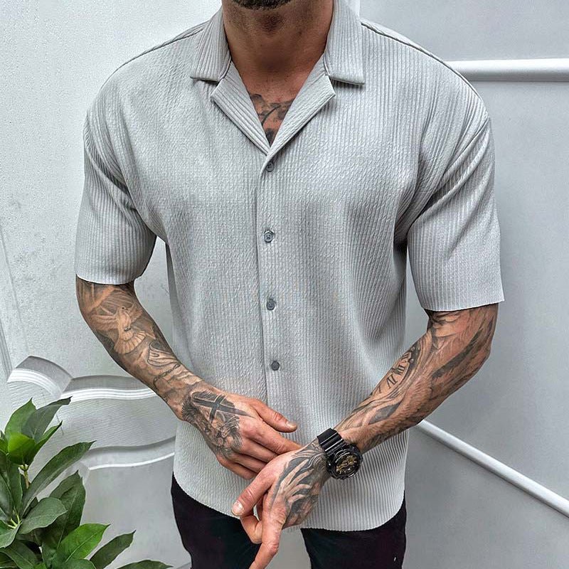 Men’s Short Sleeve Cardigan - AmiraMart