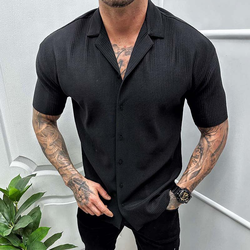 Men’s Short Sleeve Cardigan - AmiraMart