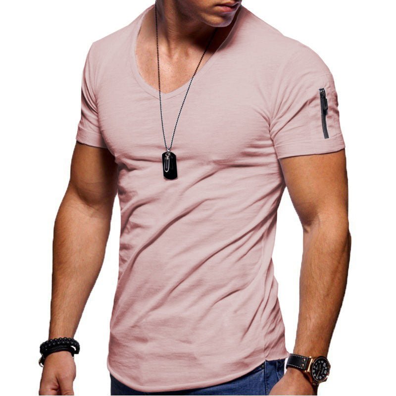 Men's Short Sleeve Cotton Casual T-shirt - AmiraMart