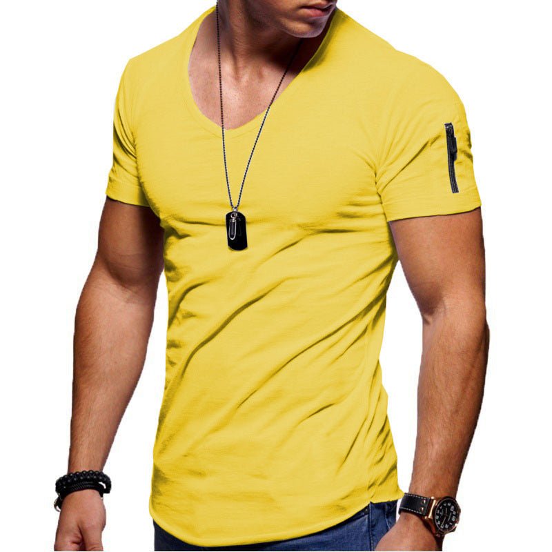 Men's Short Sleeve Cotton Casual T-shirt - AmiraMart